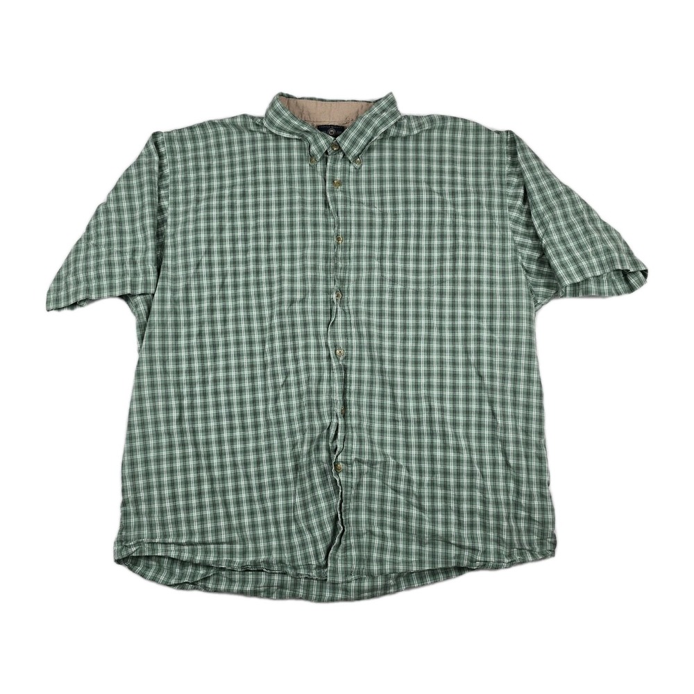 Wrangler Authentics‎ Men's Size 2XL Check Green Button Down Shirt